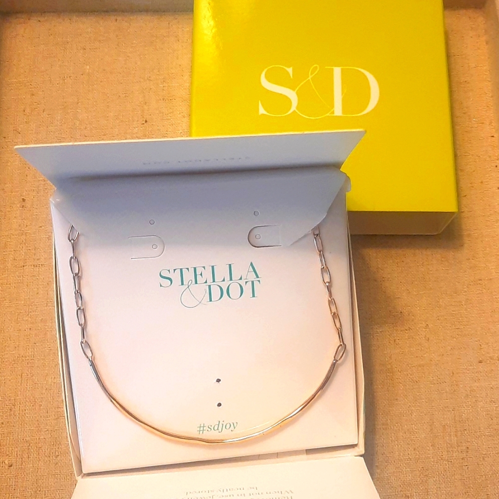 Stella & Dot Essential Hammered Arc Necklace
